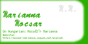 marianna mocsar business card